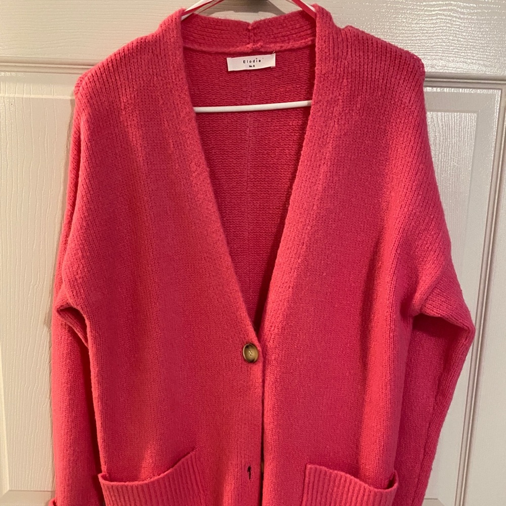 Nordstrom rack hot pink Womens Elodie oversized cardigan Small